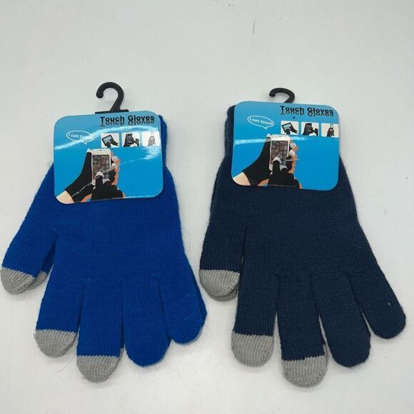 Set of Two Touch Sensitive Knit Gloves - Picture 1 of 10